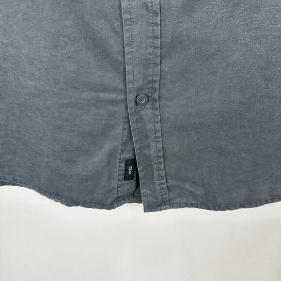 Onia Linen Blend Short Sleeve Button Down Shirt Gray Minimalist Vacation Mens XL - Picture 4 of 8